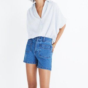 Madewell High-Rise Denim Shorts: Patch Pocket